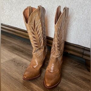 Dan Post Cowboy Cowgirl Inlay Indie Ranch Farm Country Southern Western Boots